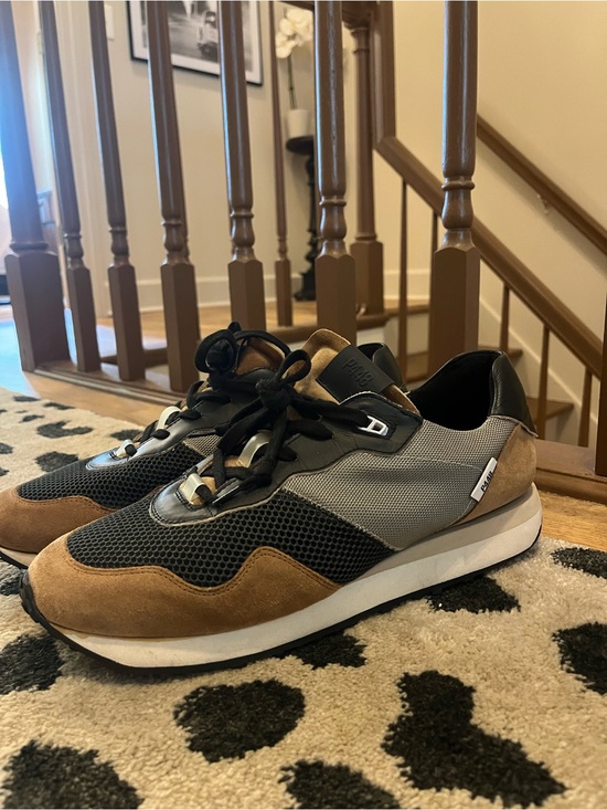 P448 Other - P448 Men’s Brown, Black & Gray Suede Mesh Sneakers
